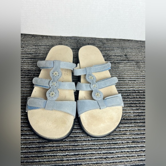 SAS Naples Slide Blue and Cream Sandals-Size 9.5 M - Picture 4 of 12